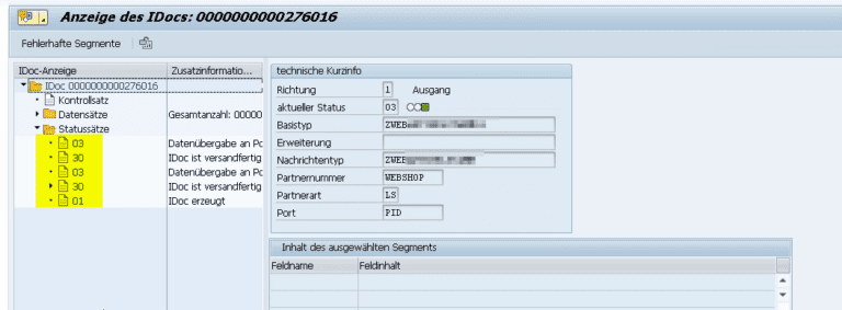 SAP IDocs: Statusübersicht und Statusänderung