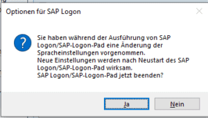 SAP Anmeldesprache auswählen und ändern
